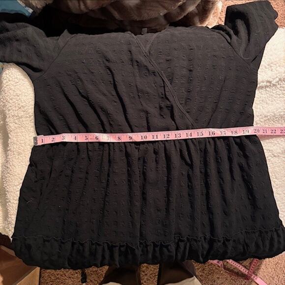 Ophelia Roe Womens 2X Black Sleeve Boho Goth Tiered Maxi NWT - Picture 8 of 13